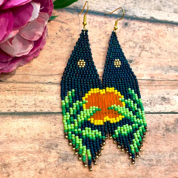 Beaded earring No200 - Picture 3 of 5